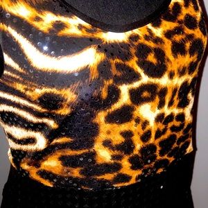 Leopard Leather Dress